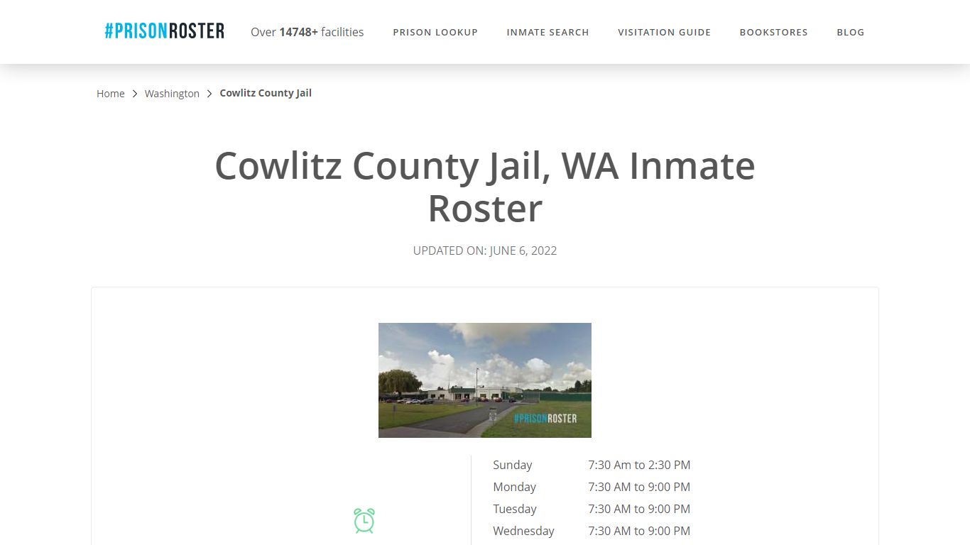 Cowlitz County Jail, WA Inmate Roster